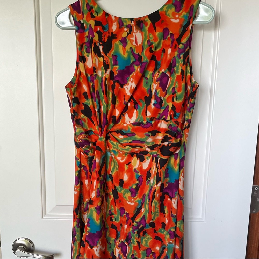 Women’s Nick Verreos Abstract Orange Dress